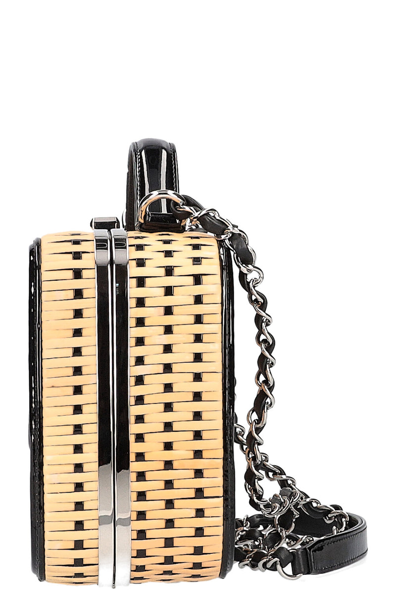 Chanel Beige Rattan  Gold Calfskin Small Vanity Case by WP Diamonds   myGemma Item 108512